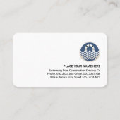 シンプル水滴スイミングプール水 名刺 (裏面)