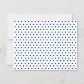 シンプル水玉模様ブルーシパーソナライズされたン縁ど ノートカード (裏面)