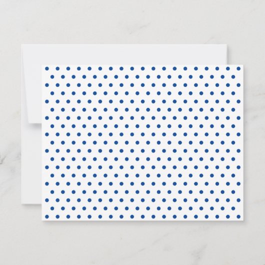 シンプル水玉模様ブルーシパーソナライズされたン縁ど ノートカード (裏面)