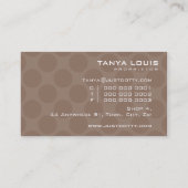 シンプル水玉模様モカはっきりしたブラウン 名刺 (裏面)