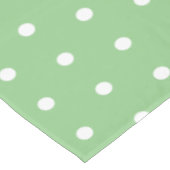 シンプル水玉模様ライトグリーンとホワイト テーブルクロス (アングル)