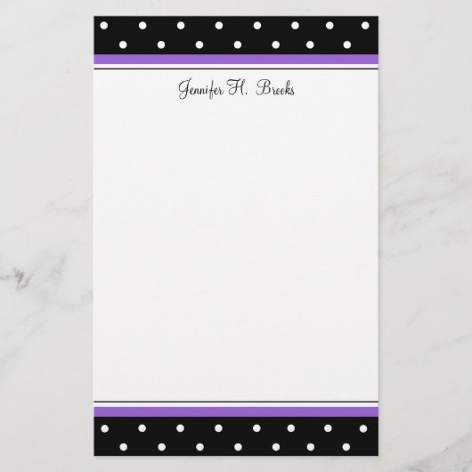 シンプル水玉模様 便箋 (正面)