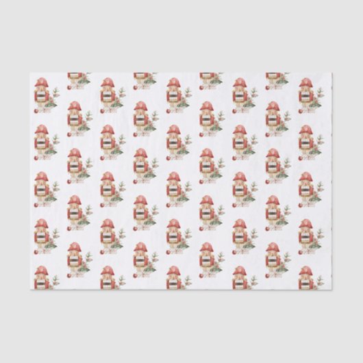 シンプル水色くるみ割りクリスマス 薄葉紙 (正面)