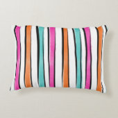 シンプル水色のストライプパターン アクセントクッション (裏面)