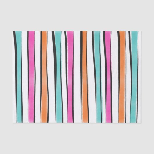 シンプル水色のストライプパターン 薄葉紙 (正面)