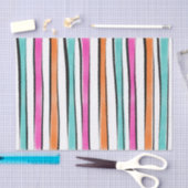 シンプル水色のストライプパターン 薄葉紙 (クラフト)