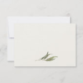 シンプル水色ユーカリ植物学結婚校 出欠カード (裏面)