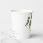 シンプル水色ユーカリ植物学結婚校 紙コップ (右)