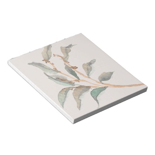 シンプル水離れ色モダン緑 ノートパッド (アングル)