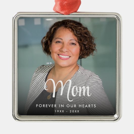 シンプル永遠にハート記念館 メタルオーナメント (正面)