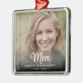 シンプル永遠にハート記念館 メタルオーナメント (左)