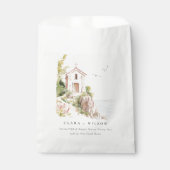 シンプル沿岸カトリック水彩教会結婚 フェイバーバッグ (正面)