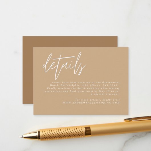 シンプル法結婚詳細囲い エンクロージャーカード (正面/裏面インサイチュ)