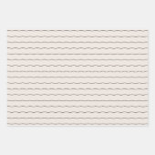 シンプル波線とドットの休日 ラッピングペーパーシート (正面3)