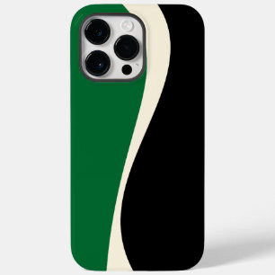 シンプル波2の緑、クリーム、黒 Case-Mate iPhone 14 PRO MAXケース