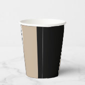 シンプル波2 – トープ、白黒 紙コップ (右)