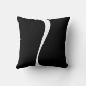 シンプル波2 – 白黒 クッション (裏面)