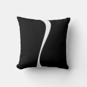 シンプル波2 – 白黒 クッション (正面)