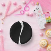 シンプル波2 – 白黒 ペーパーボウル (パーティー)