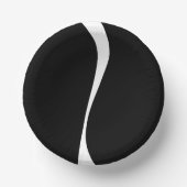 シンプル波2 – 白黒 ペーパーボウル (正面)