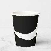 シンプル波2 – 白黒 紙コップ (裏面)