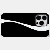 シンプル波2 – 白黒 Case-Mate iPhoneケース (裏面 (横))