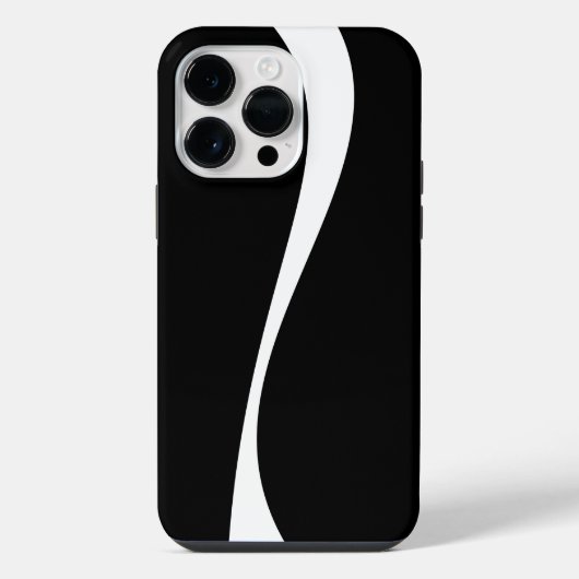 シンプル波2 – 白黒 iPhoneケース (裏面)
