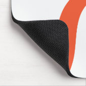 シンプル波3 – オレンジと白 マウスパッド (コーナー)