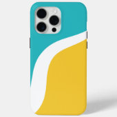 シンプル波3 -ターコイズと黄色 Case-Mate iPhoneケース (裏面)