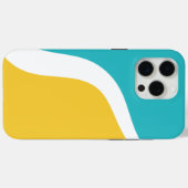 シンプル波3 -ターコイズと黄色 Case-Mate iPhoneケース (裏面 (横))
