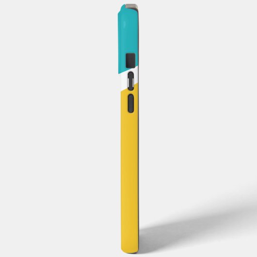 シンプル波3 -ターコイズと黄色 Case-Mate iPhoneケース (裏面 / 左)