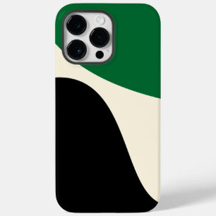 シンプル波4の緑、クリーム、黒 Case-Mate iPhone 14 PRO MAXケース