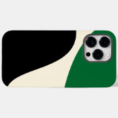 シンプル波4の緑、クリーム、黒 Case-Mate iPhoneケース (裏面 (横))