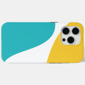 シンプル波4 -ターコイズと黄色 Case-Mate iPhoneケース (裏面 (横))