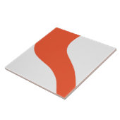 シンプル波 – オレンジと白 タイル (側面)