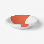 シンプル波 – オレンジと白 ペーパーボウル (傾斜あり)