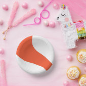 シンプル波 – オレンジと白 ペーパーボウル (パーティー)