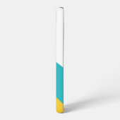 シンプル波 – ターコイズと黄 SAMSUNG GALAXYケース (左側面)