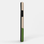 シンプル波 – 白、砂、パームグリーン Case-Mate iPhoneケース (裏面/右)