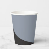 シンプル波 – 黒、グレー、クリーム 紙コップ (正面)