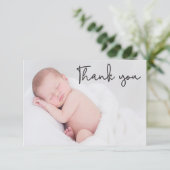 シンプル洗礼エレガントベビーサンキューカード サンキューカード (スタンド正面)