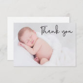 シンプル洗礼エレガントベビーサンキューカード サンキューカード (正面/裏面)