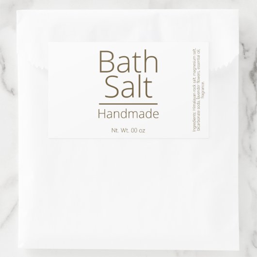 シンプル洗練されたバスソルトビジネスホビー 長方形シール (バッグ)