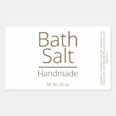 シンプル洗練されたバスソルトビジネスホビー 長方形シール (正面)