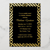 シンプル洗練ミニマルされた額縁 箔招待状 (正面)