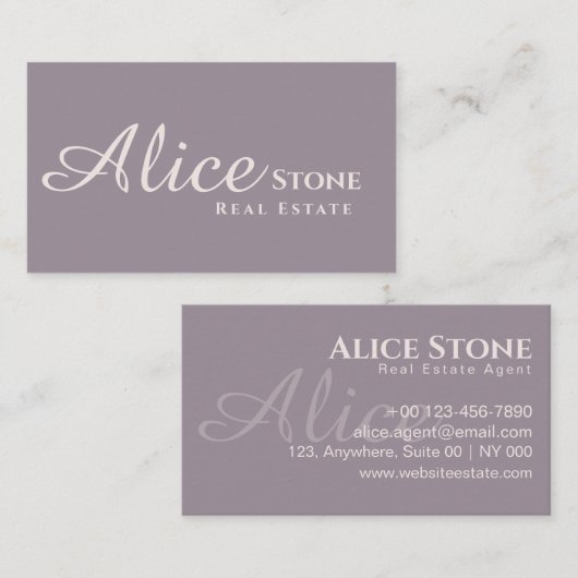 シンプル洗練ムーヴパステルクラシックホテル 名刺 (正面/裏面)