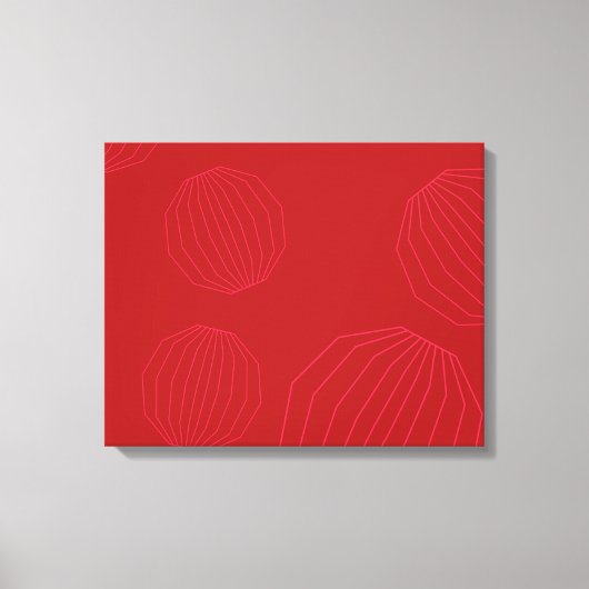 シンプル流れモダンクリスマスオーナメント キャンバスプリント (正面)