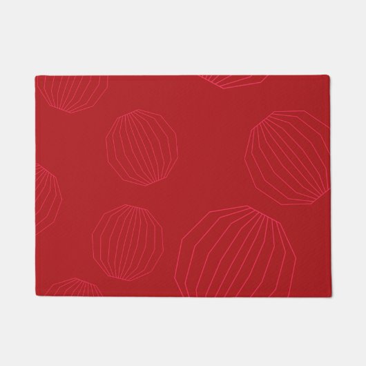 シンプル流れモダンクリスマスオーナメント ドアマット (正面)