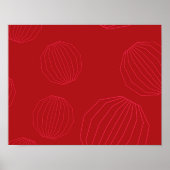 シンプル流れモダンクリスマスオーナメント ポスター (正面)