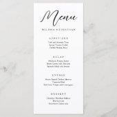 シンプル流モダン流す書結婚跡 メニュー (正面)